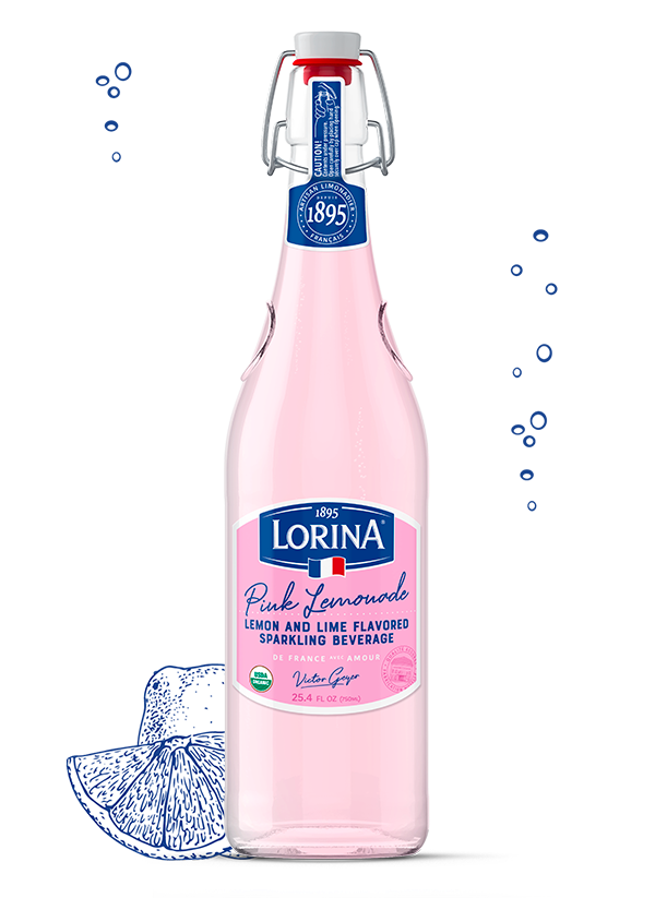 Artisanal Sparkling Pink Lemonade bottle